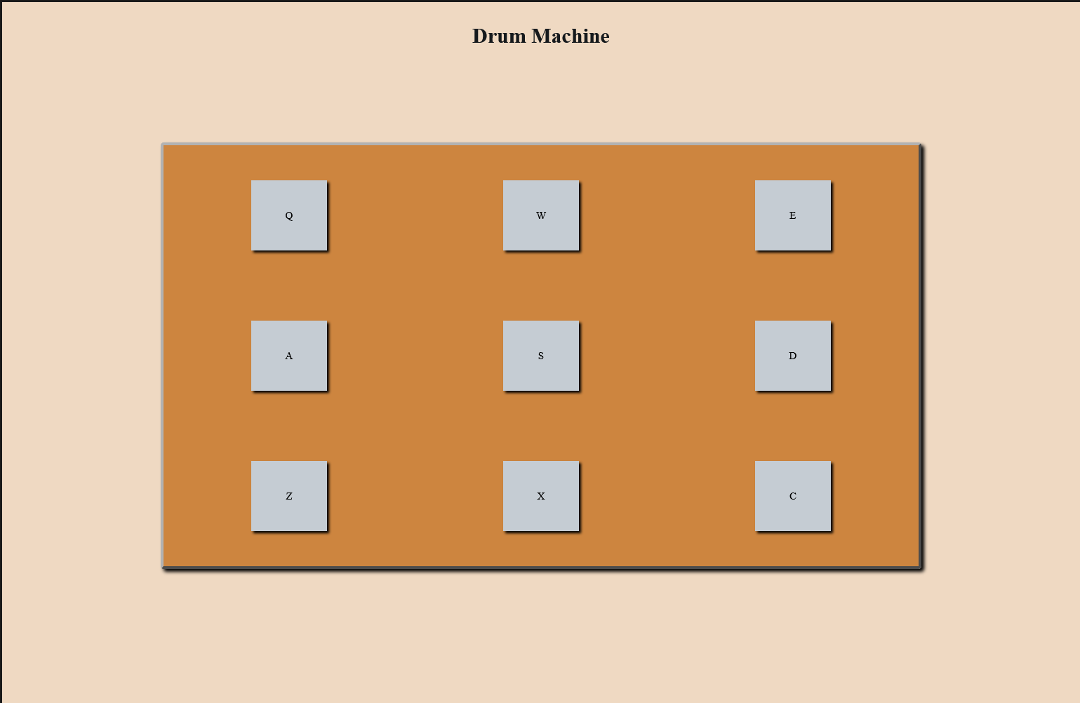 Drum Machine project screenshot